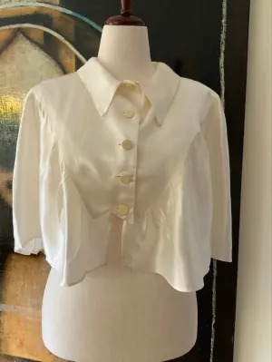 White Satin Cape - 30s - 30M