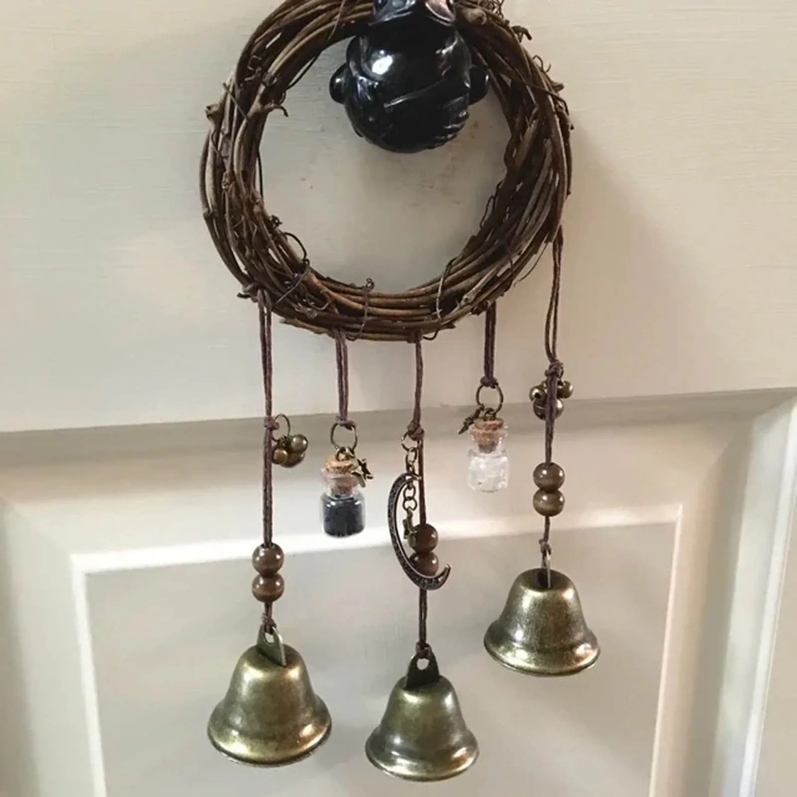 Witch Bells Protection  Wreath  Magic Wind Chimes for Home Door