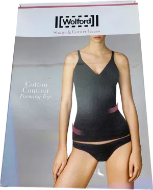Wolford Rose Tan Cotton Contour Forming Top UK 6 EU 34