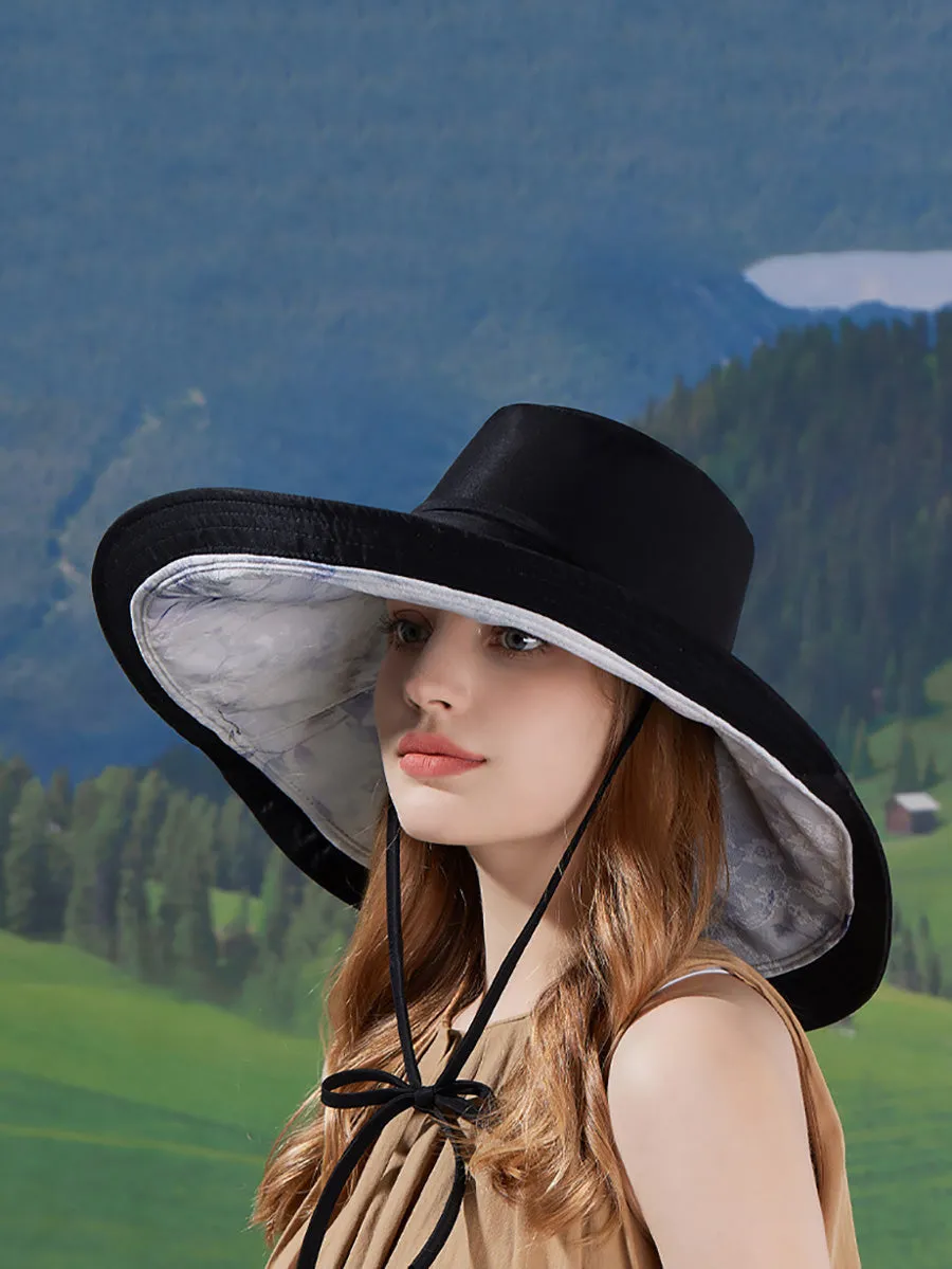 Women Summer Casual Dual-side Wearing Sunproof Hat