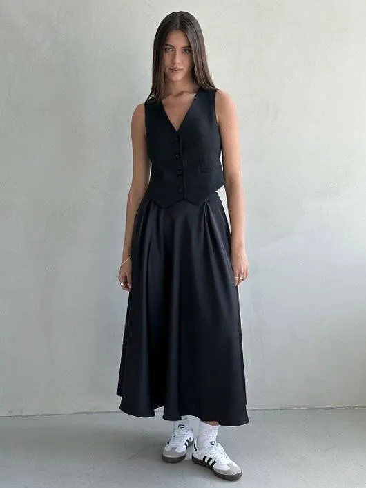 Women's Fashion Graceful Satin Satin Long Skirt