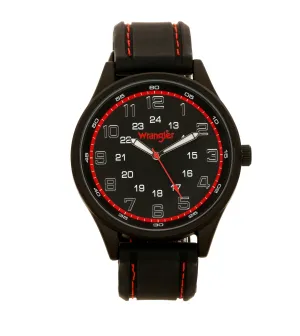 Wrangler Watch - 48 MM, Black Case, Black Dial, Black Strap, 33 Feet Water Resistant, Japanese Movement - WRT1300-1A