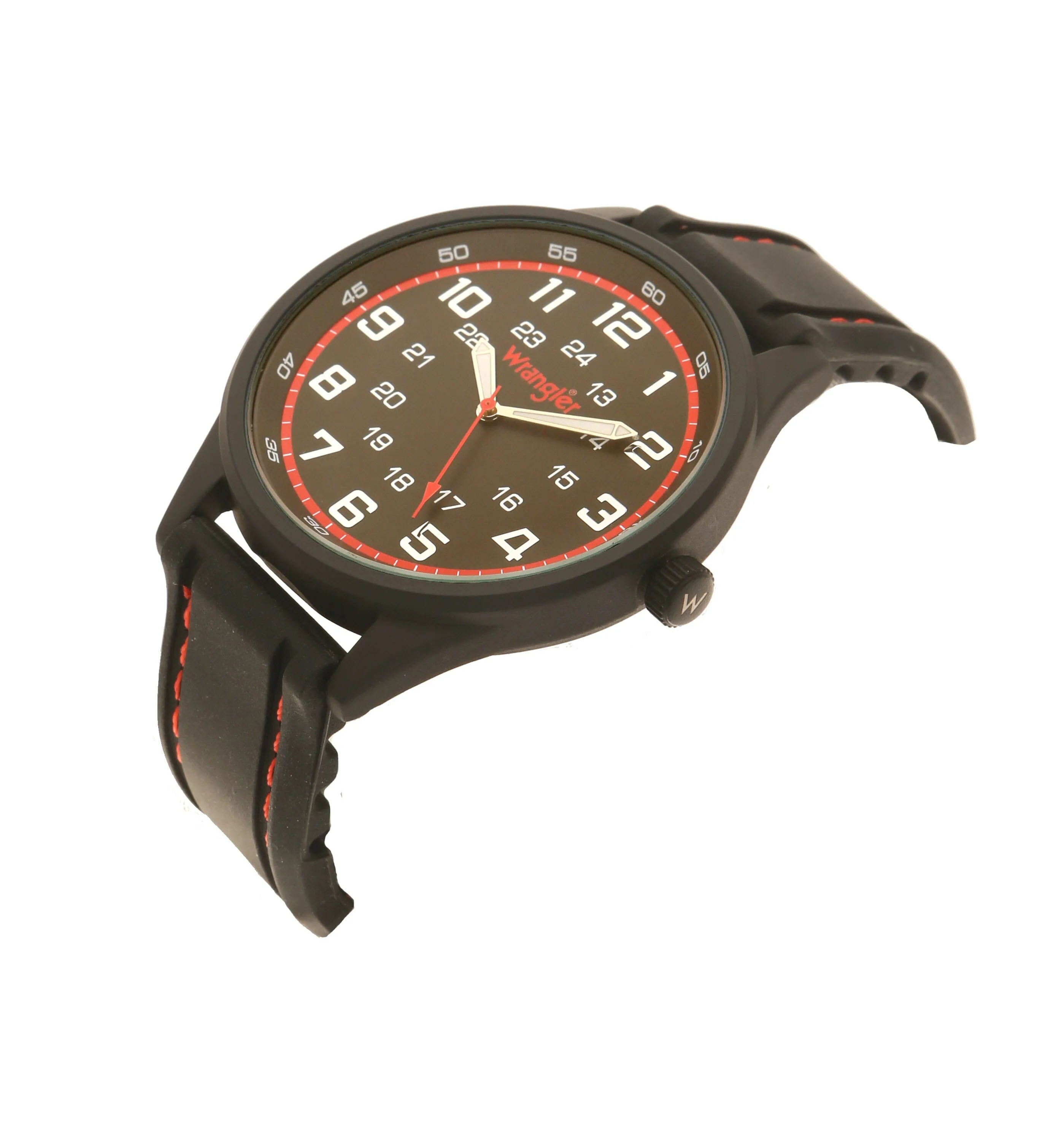 Wrangler Watch - 48 MM, Black Case, Black Dial, Black Strap, 33 Feet Water Resistant, Japanese Movement - WRT1300-1A