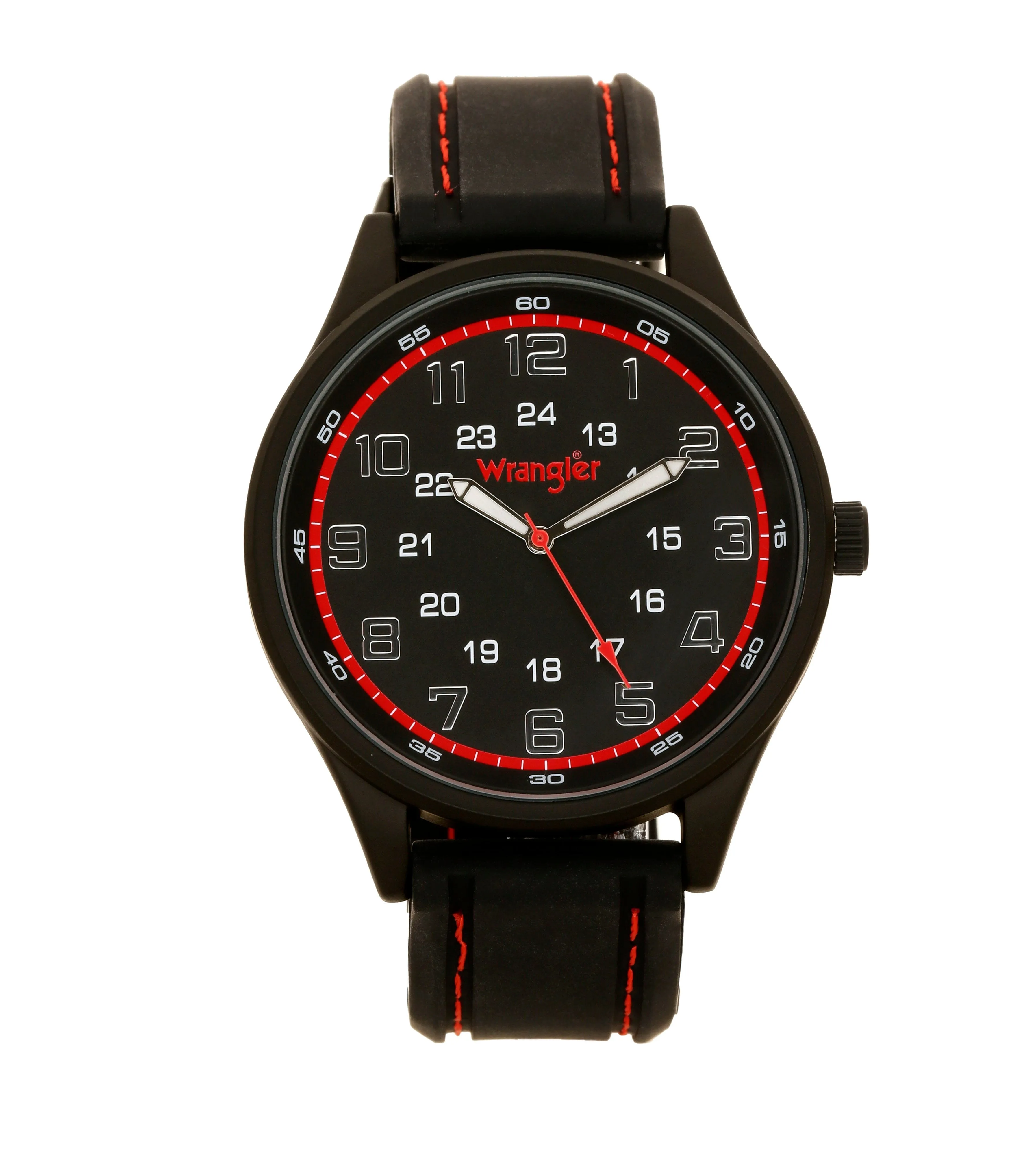 Wrangler Watch - 48 MM, Black Case, Black Dial, Black Strap, 33 Feet Water Resistant, Japanese Movement - WRT1300-1A