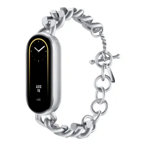 Xiaomi Smart Band 9 Sophisticated Accessory Pendant / Cuban link Bracelet Silver