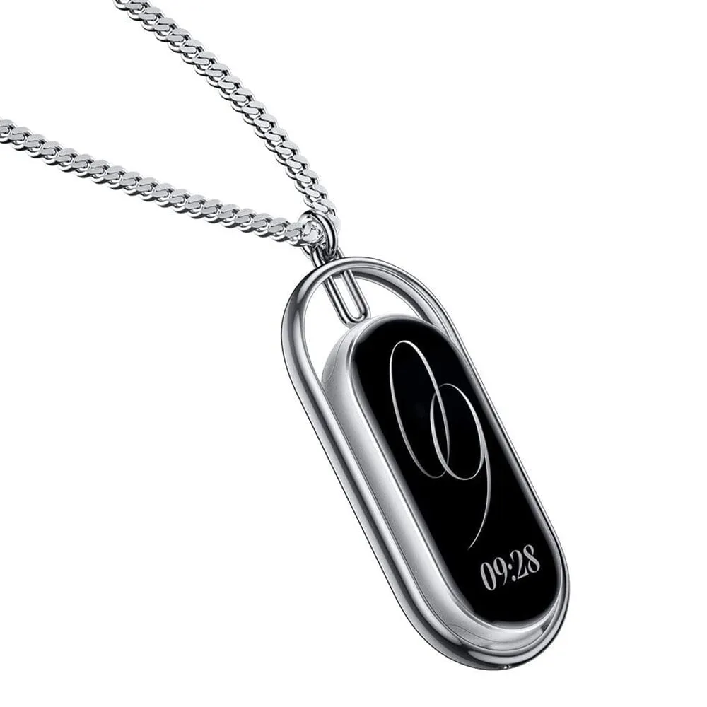 Xiaomi Smart Band 9 Sophisticated Accessory Pendant / Cuban link Bracelet Silver
