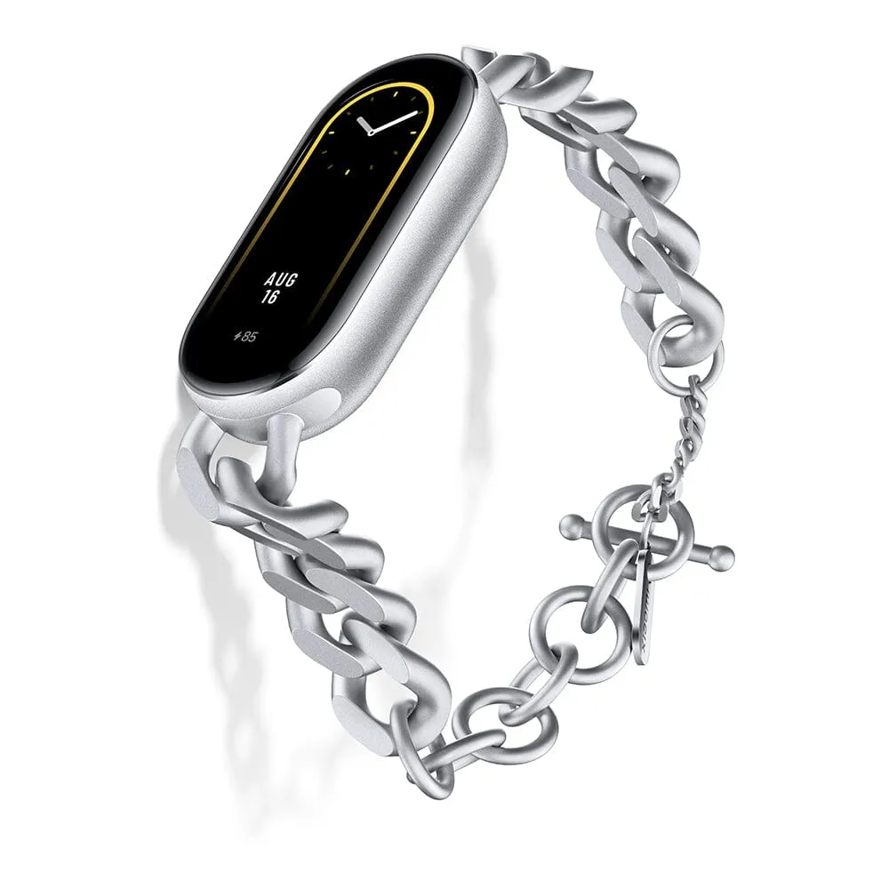 Xiaomi Smart Band 9 Sophisticated Accessory Pendant / Cuban link Bracelet Silver