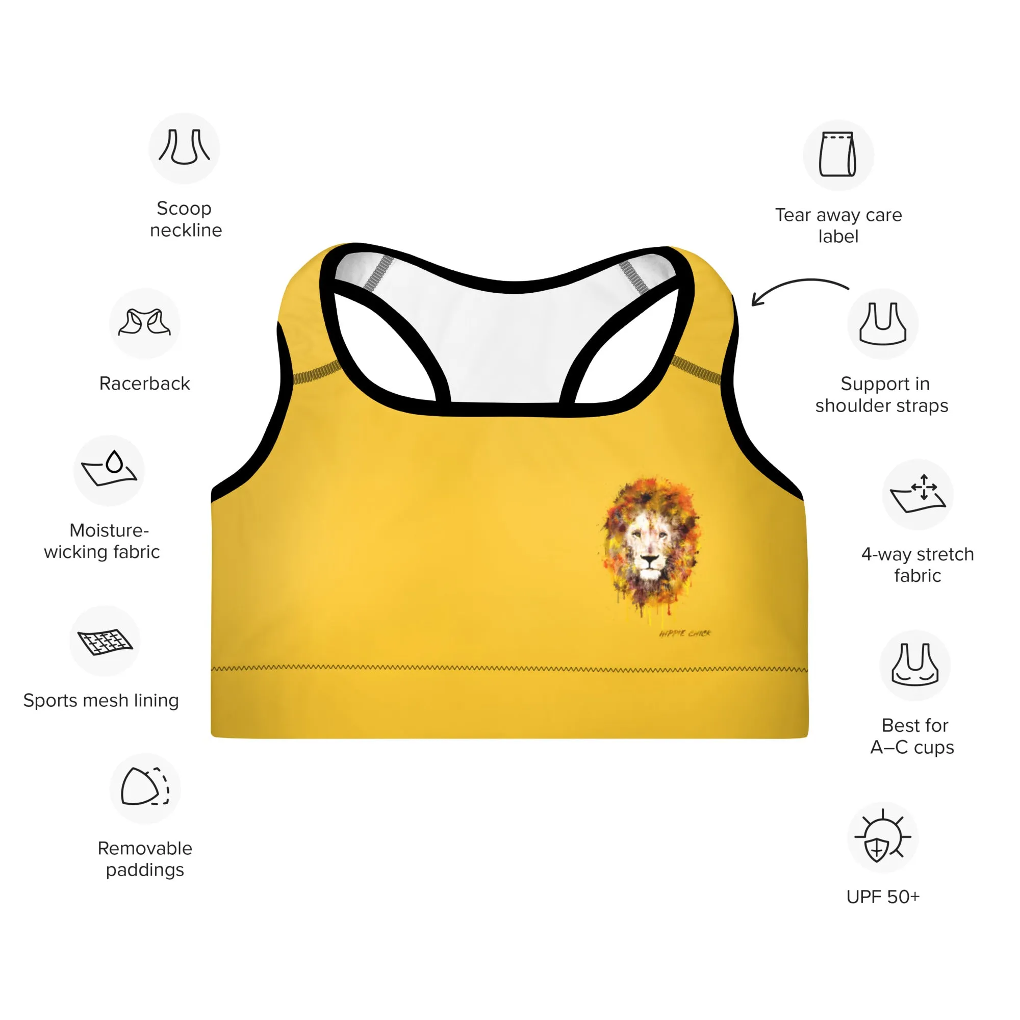Yellow Sports Bra