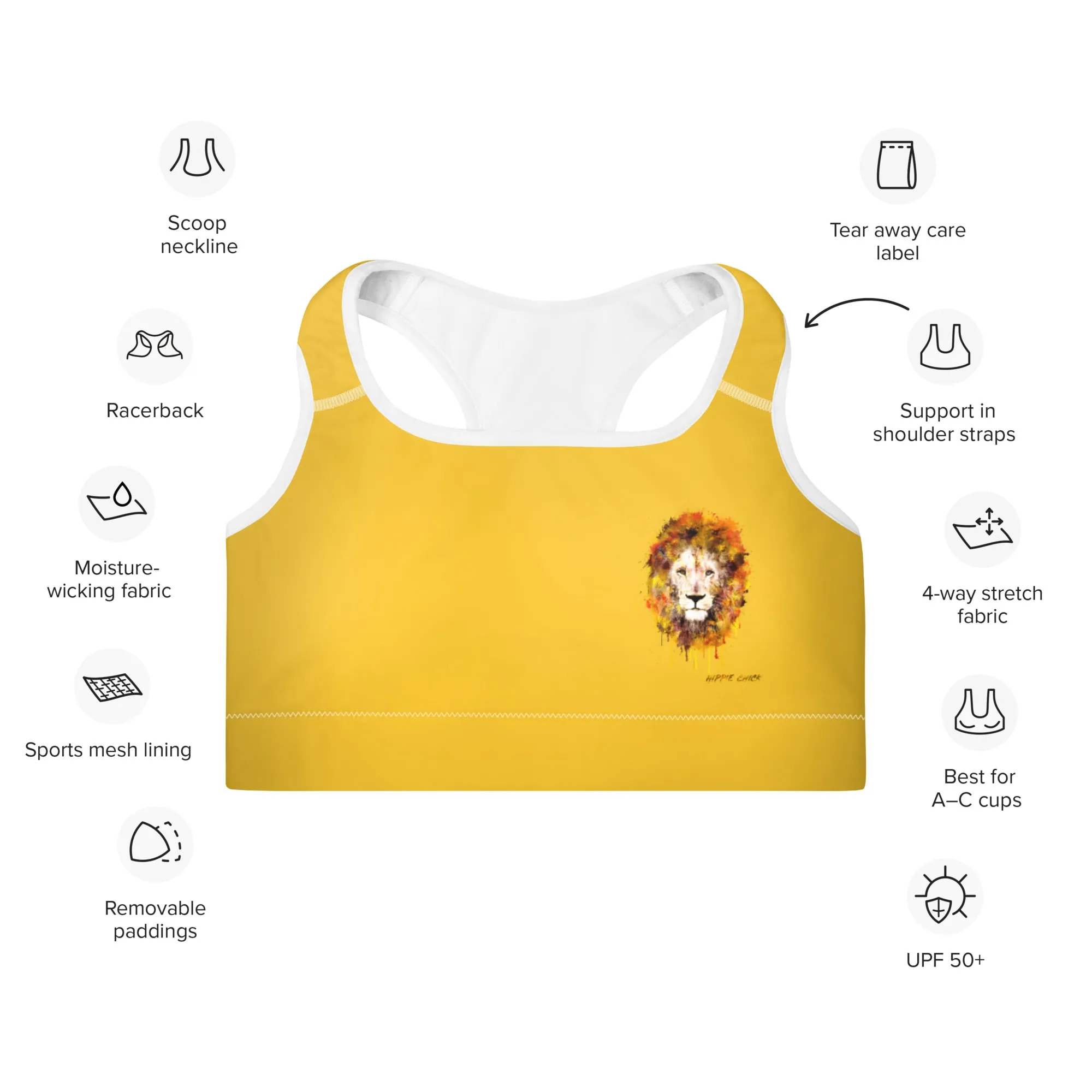 Yellow Sports Bra