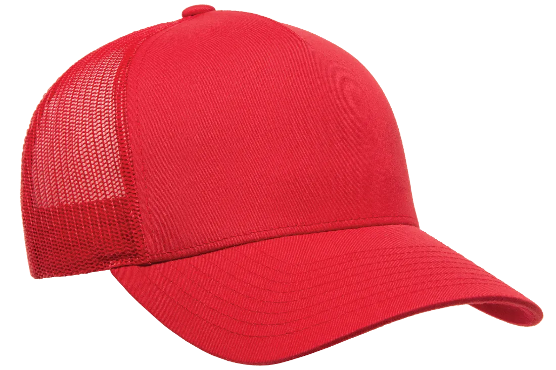 YP CLASSICS® 5-Panel Retro Trucker Cap Red