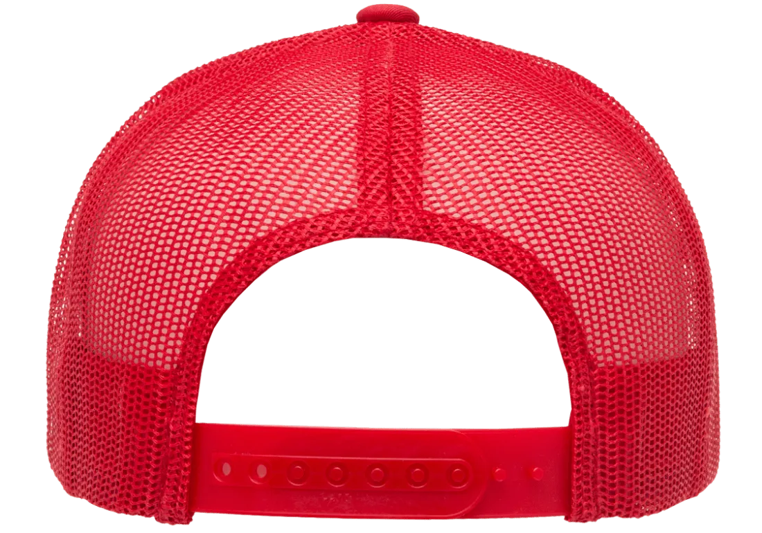 YP CLASSICS® 5-Panel Retro Trucker Cap Red