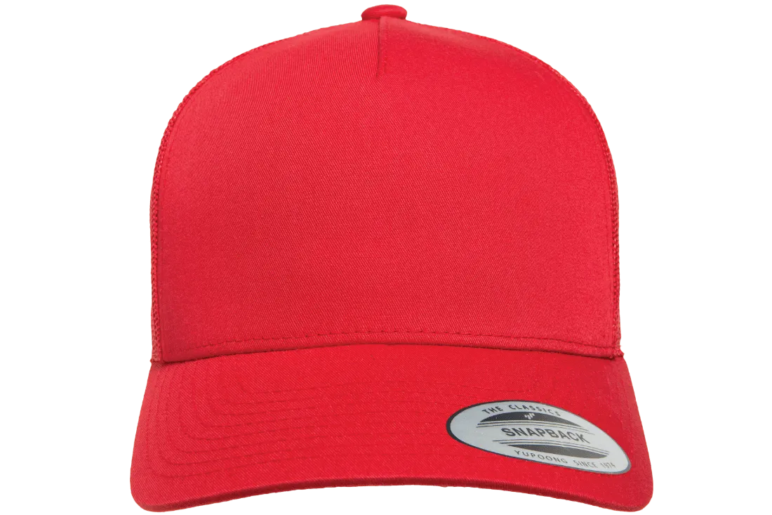 YP CLASSICS® 5-Panel Retro Trucker Cap Red